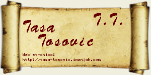 Tasa Tošović vizit kartica